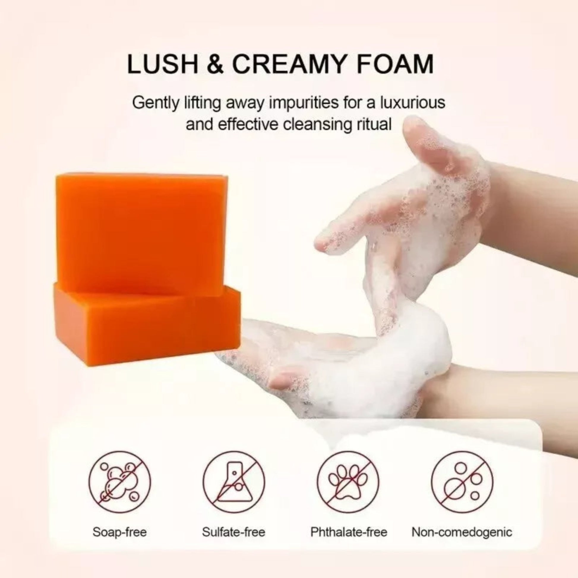 vitacosmox kojic acid soap with vitamin c, retinol, collagen, and turmeric key features