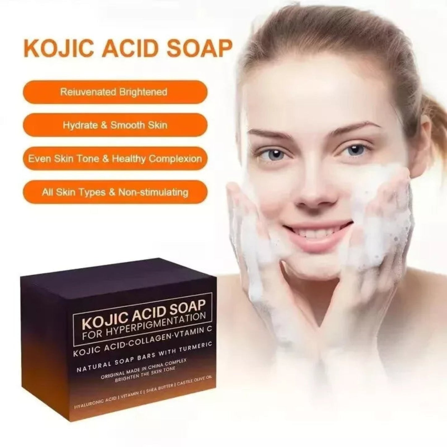 vitacosmox kojic acid soap with vitamin c, retinol, collagen, and turmeric indications