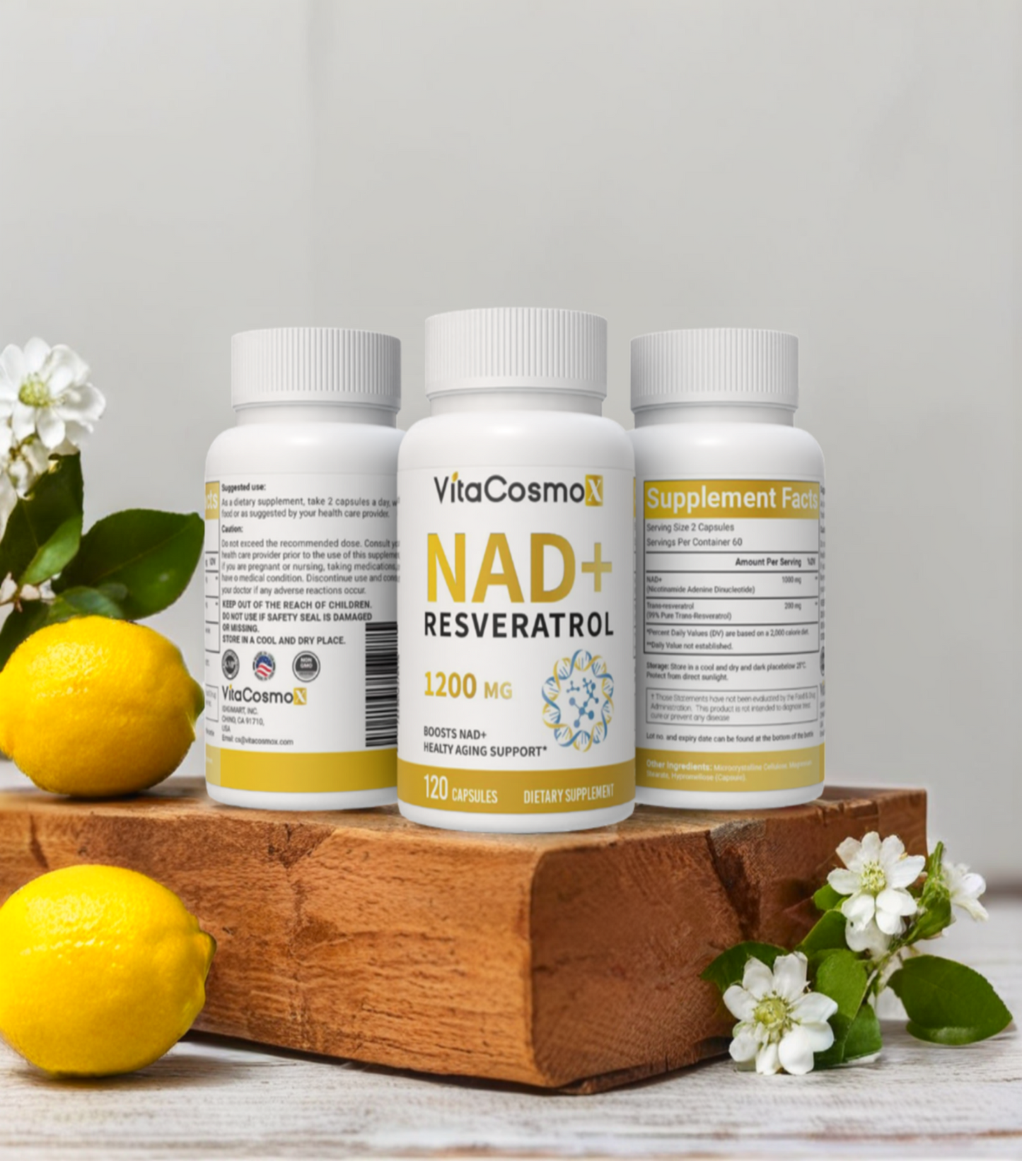 VitaCosmoX nad all three sides - 120 capsules (with background)