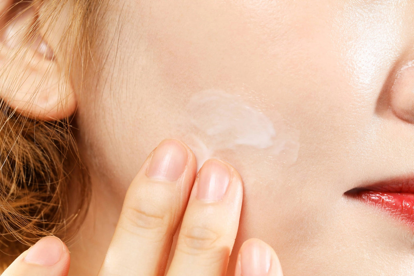 cosrx rice mask applied on skin