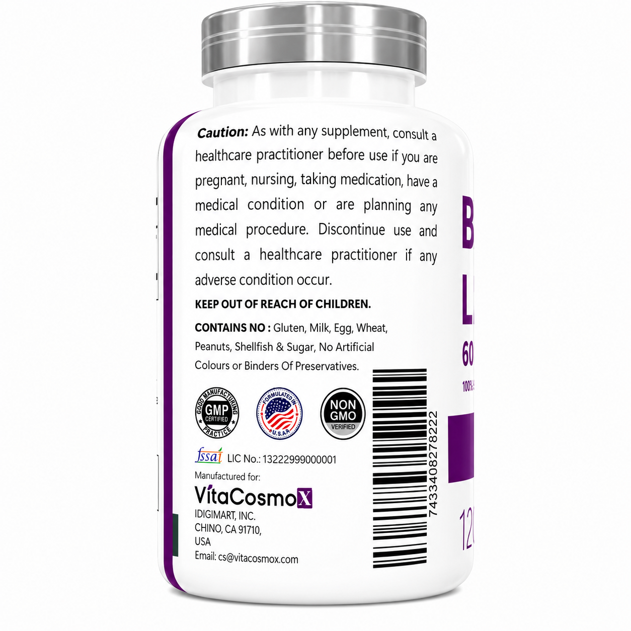 VitaCosmoX Banaba Leaf Extract 2,500 mg – 120 Capsules