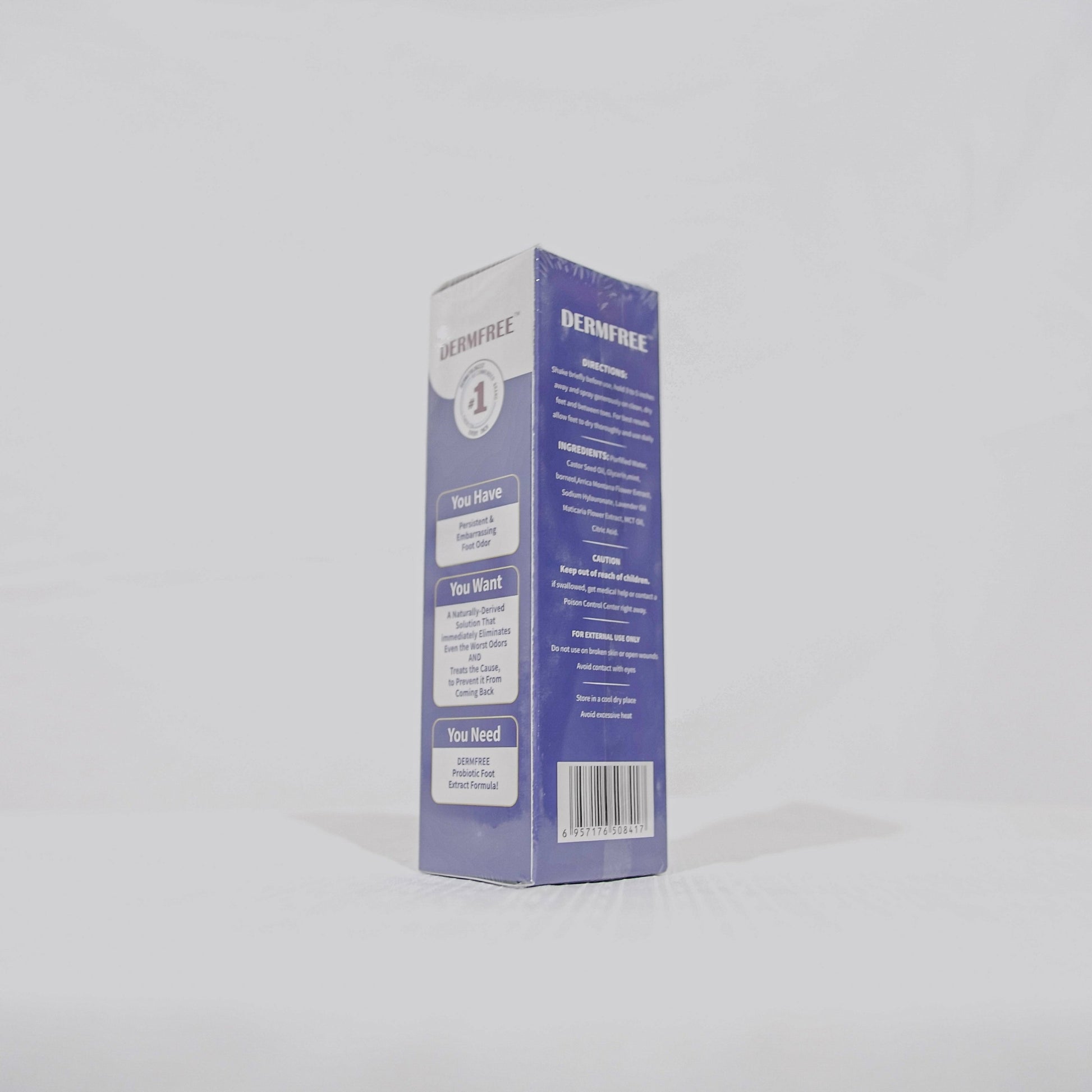 VitaCosmoX Foot Odor Probiotic Spray box right side angled view