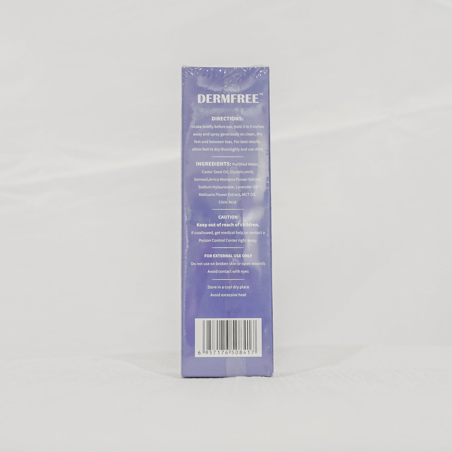 VitaCosmoX Foot Odor Probiotic Spray box back side only