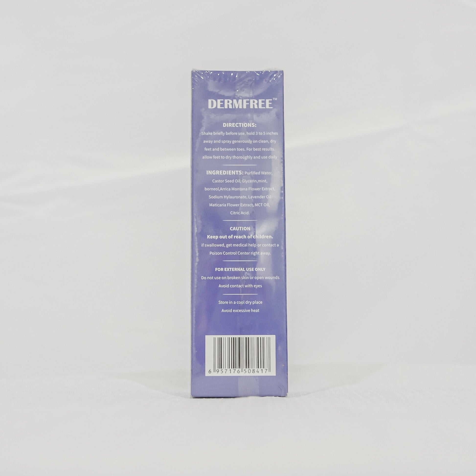 VitaCosmoX Foot Odor Probiotic Spray box back side only