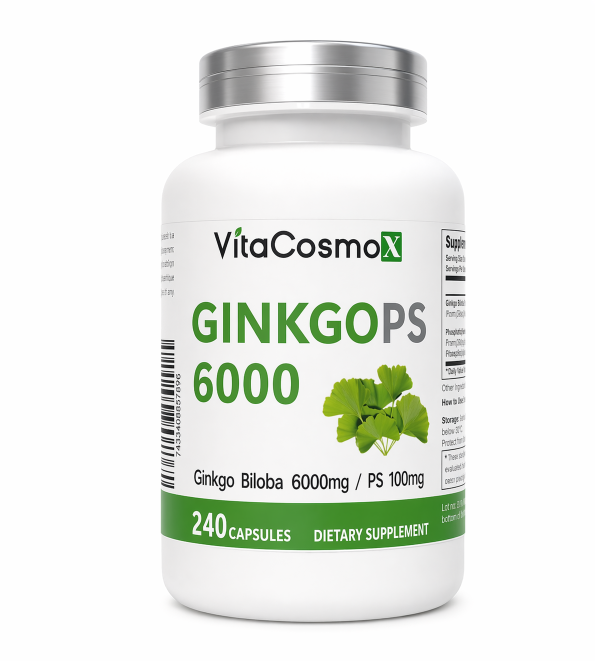 VitaCosmoX Ginkgo PS100 – 240 Capsules