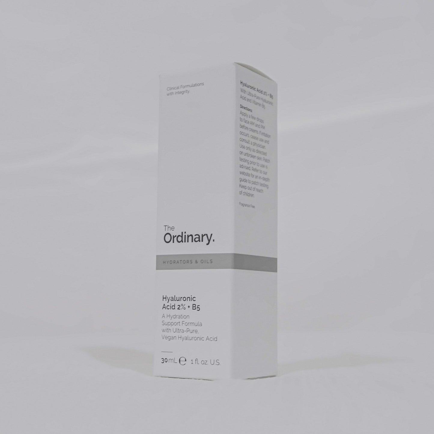 ordinary hyaluronic acid front side bottle only angled view