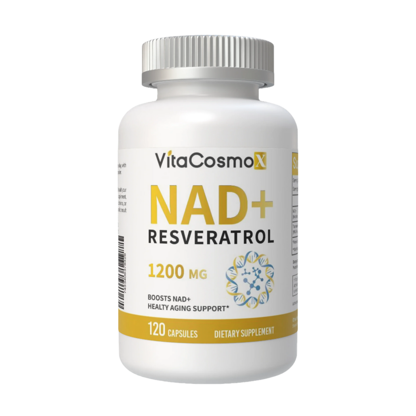 VitaCosmoX nad supplement front side - 120 capsules 