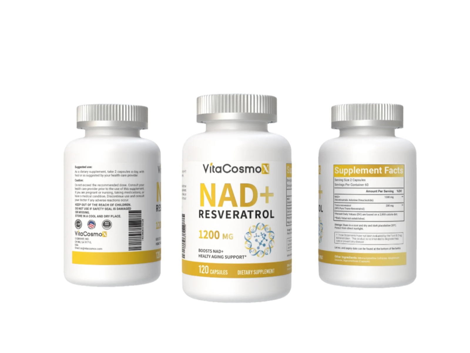 VitaCosmoX  nad all three  sides - 120 capsules