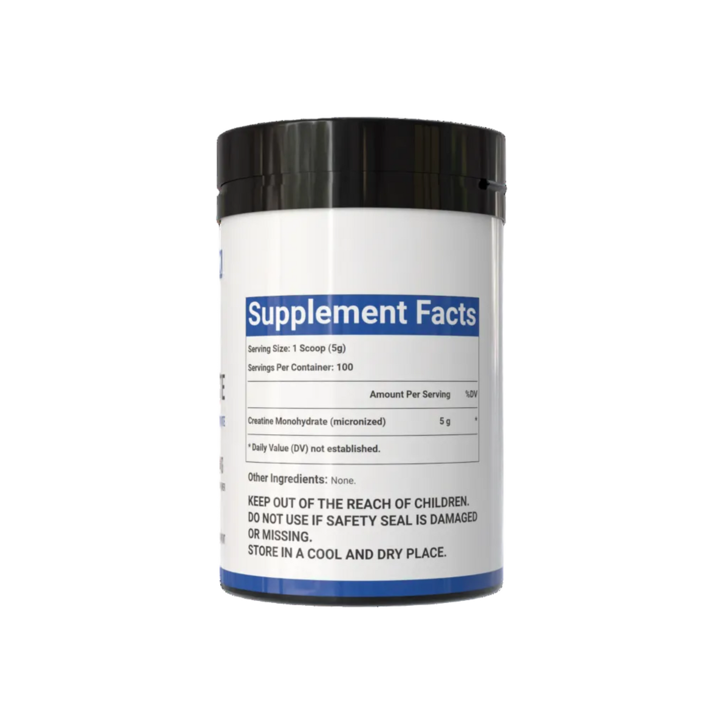 VitaCosmoX Creatine Monohydrate Supplement container with label showing 'Supplement Facts' on a white background