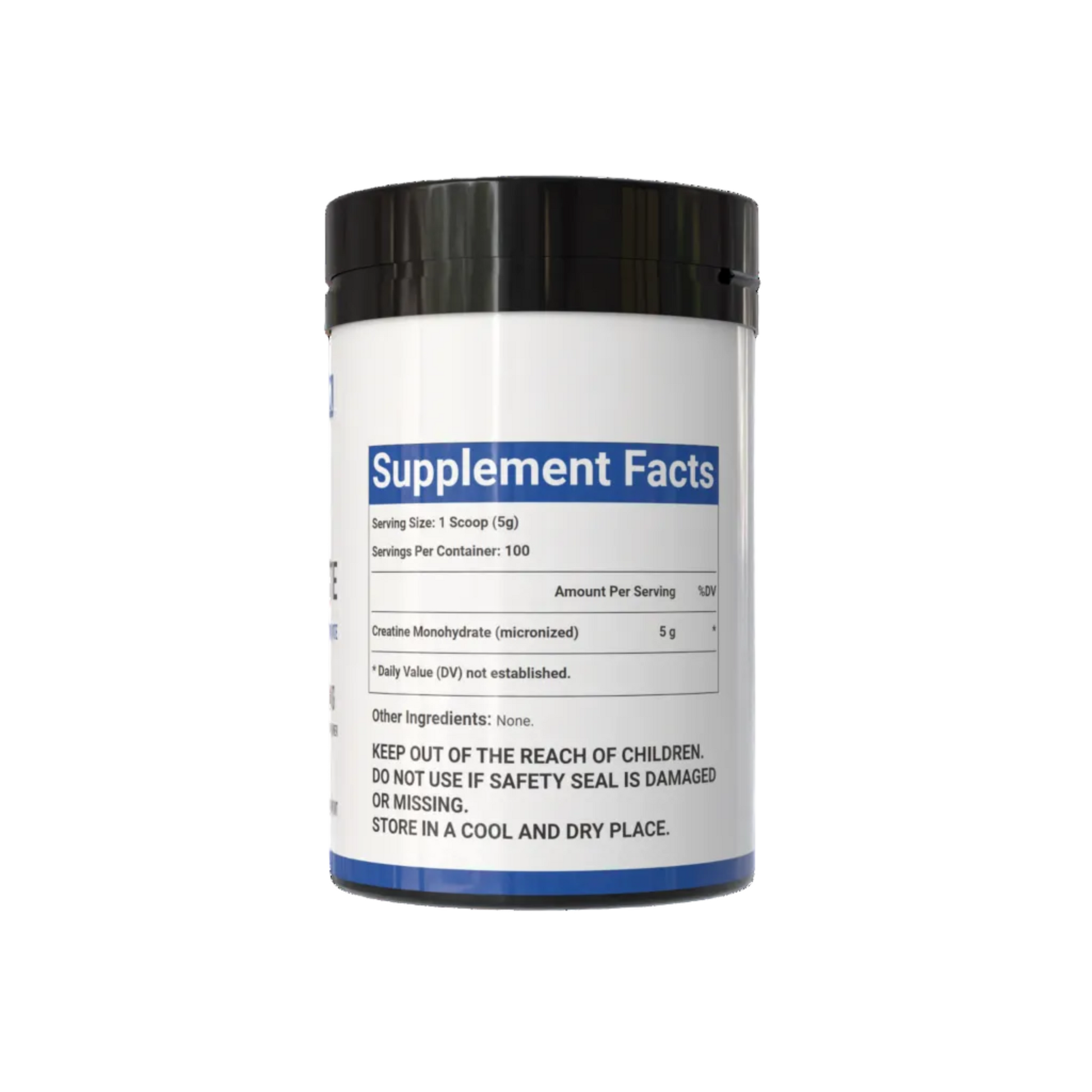 VitaCosmoX Creatine Monohydrate Supplement container with label showing 'Supplement Facts' on a white background