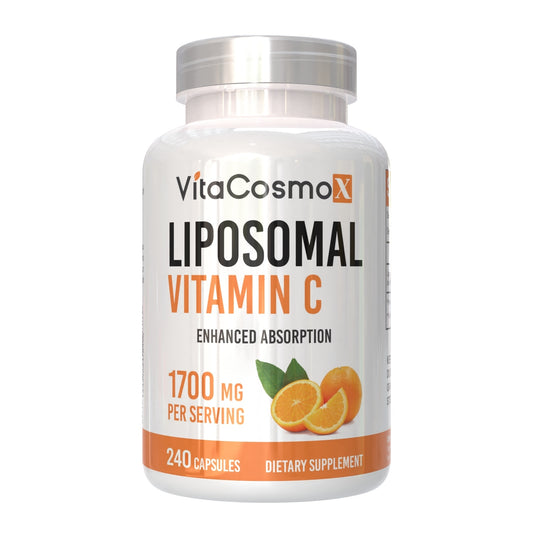 VitaCosmoX Liposomal Vitamin C 1,700 mg – 240 Vegan Capsules