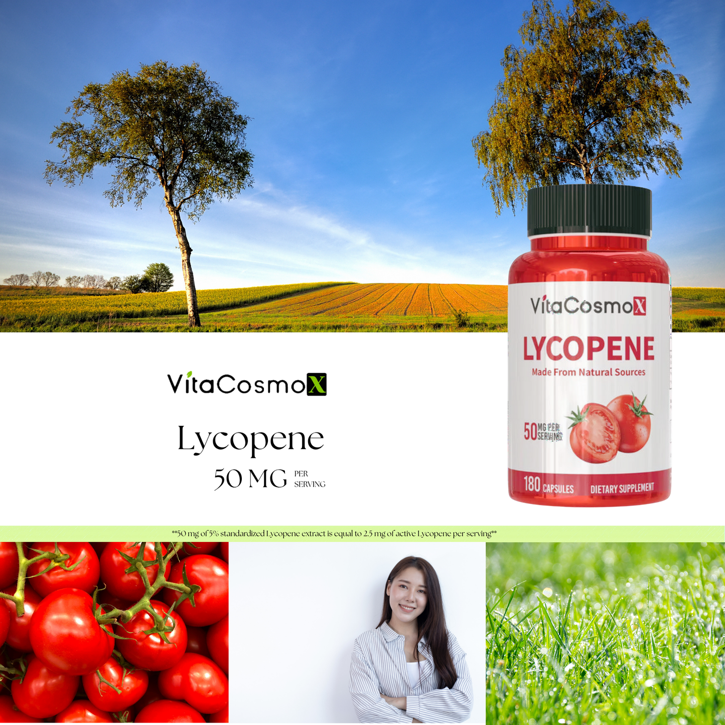 vitacosmox lycopene infographic 180 caps 50 mg