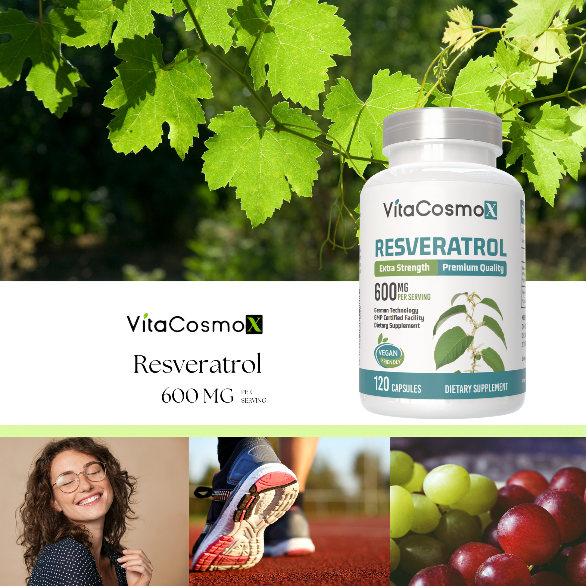 vitacosmox resveratrol infographic 120 caps 600 mg
