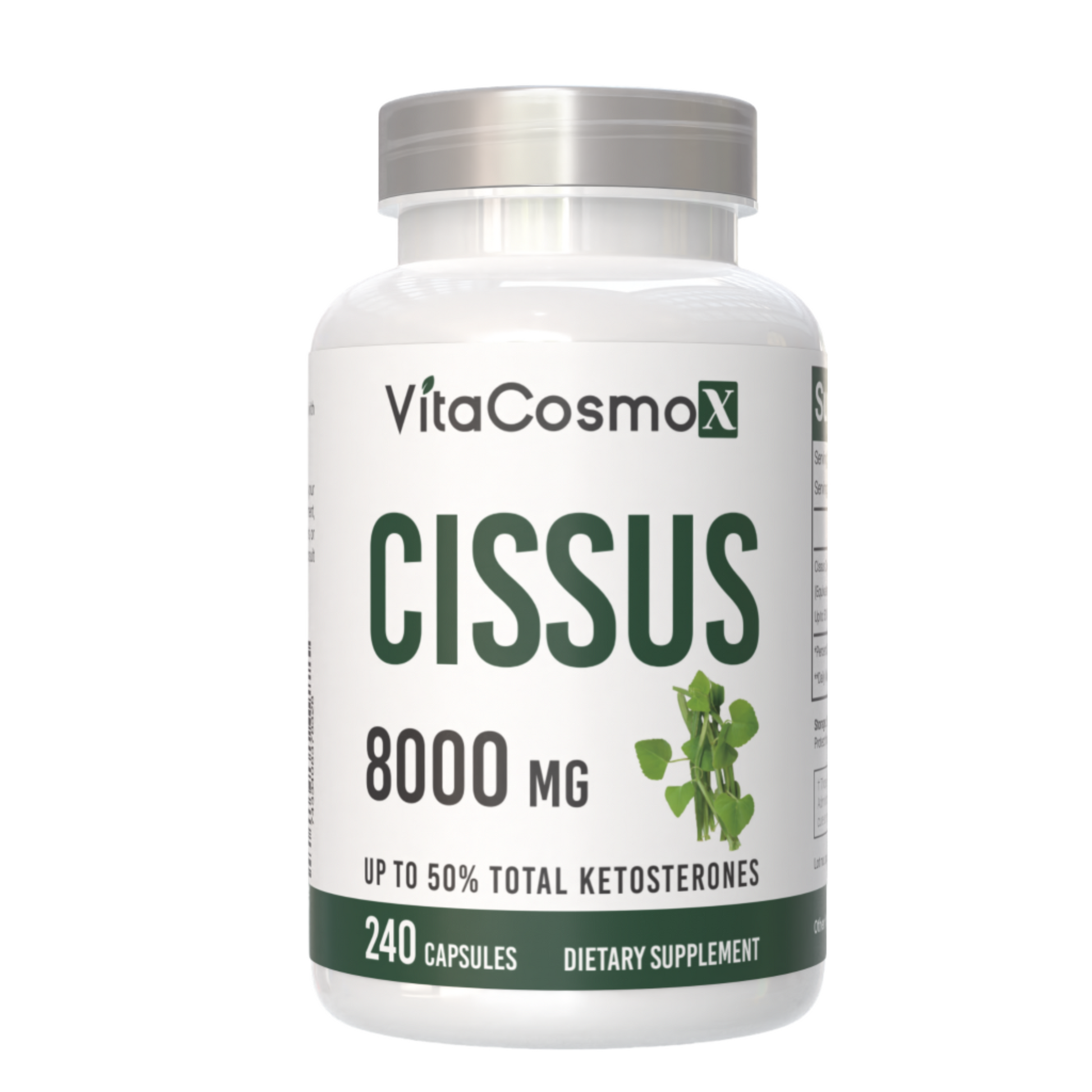 VitaCosmoX cissus supplement front side - 240 capsules
