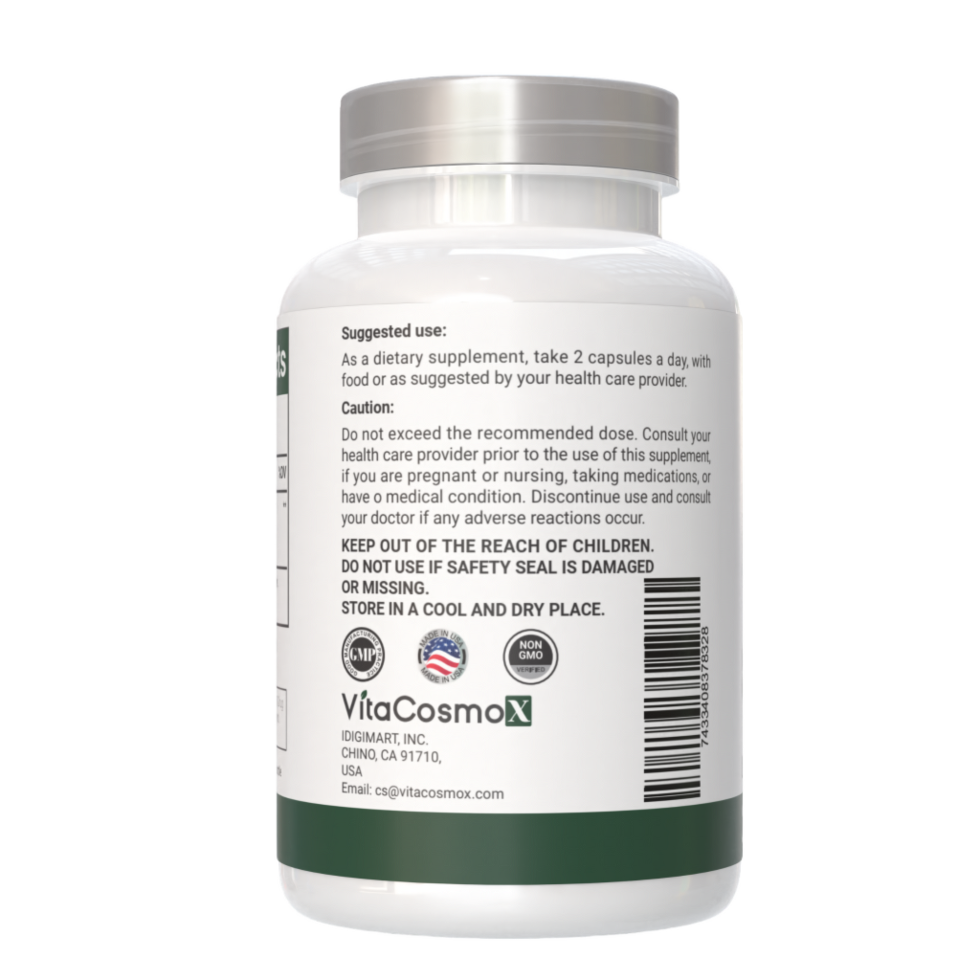 VitaCosmoX cissus caution side - 240 capsules