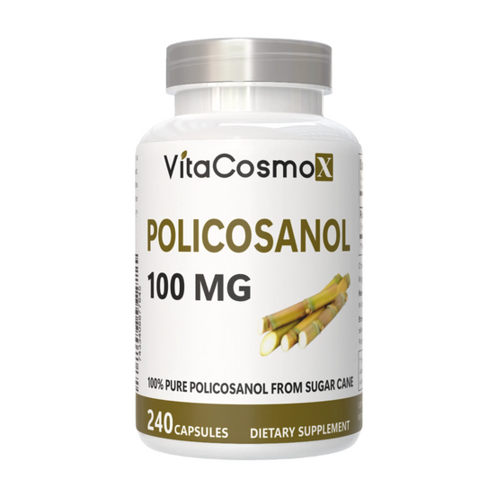 VitaCosmoX policosanol 120 capsules- front side