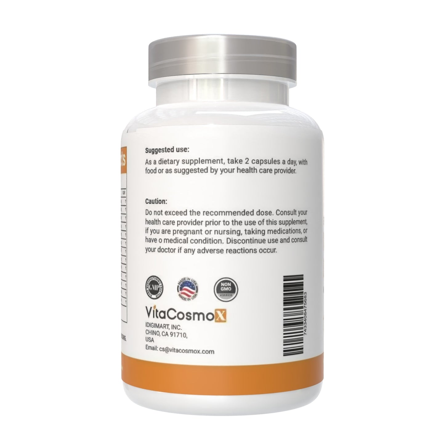 VitaCosmoX Vitamin B Complex Plus 120 Vegan Capsules