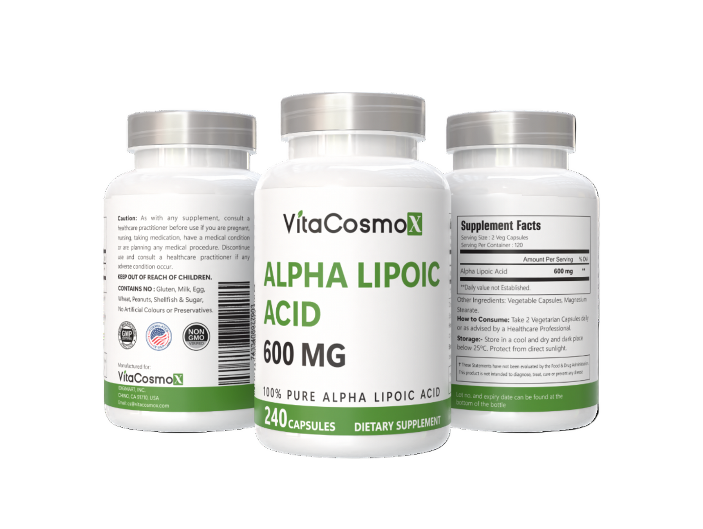 vitacosmox alpha lipoic acid 240 capsules all three sides