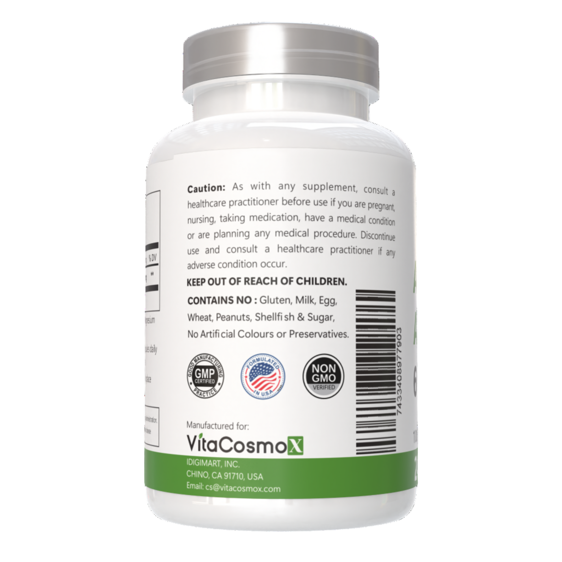 vitacosmox alpha lipoic acid 240 capsules caution side