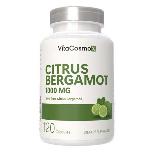 VitaCosmoX citrus bergamot supplement front side - 120 capsules