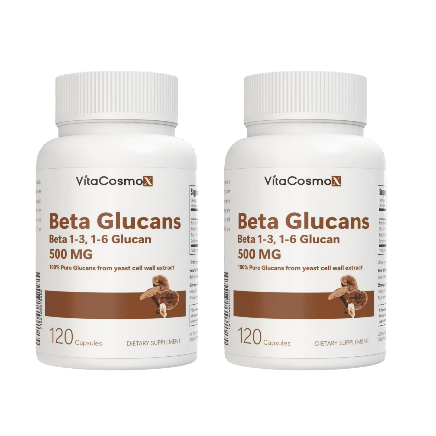 VitaCosmoX Beta Glucan 1,3/1,6  500 mg - 120 Capsules