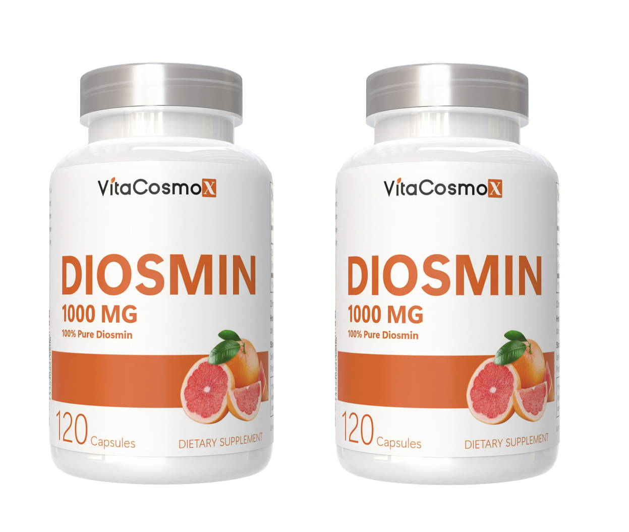 VitaCosmoX Diosmin 1,000 mg - 120 Capsules