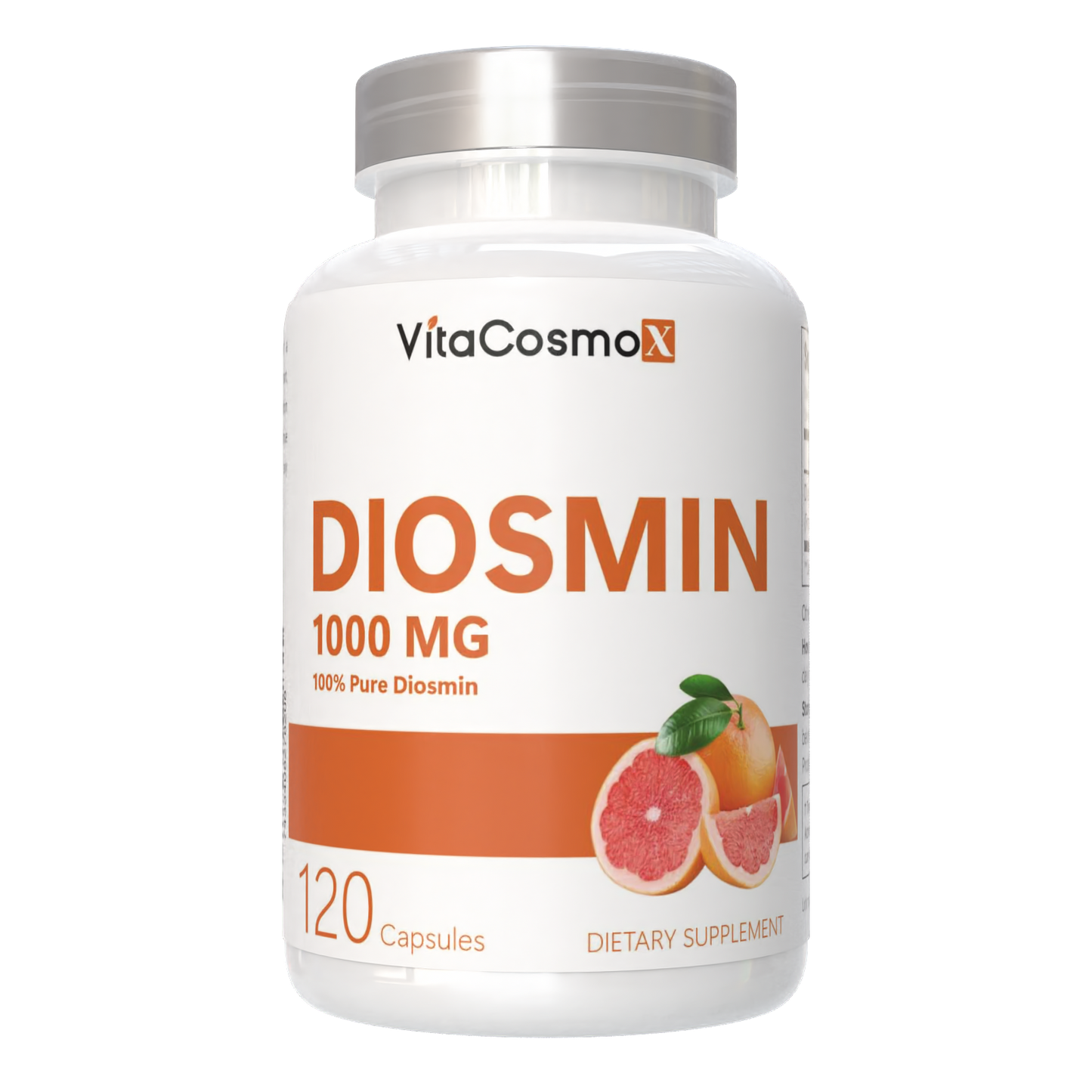 VitaCosmoX Diosmin 1,000 mg - 120 Capsules