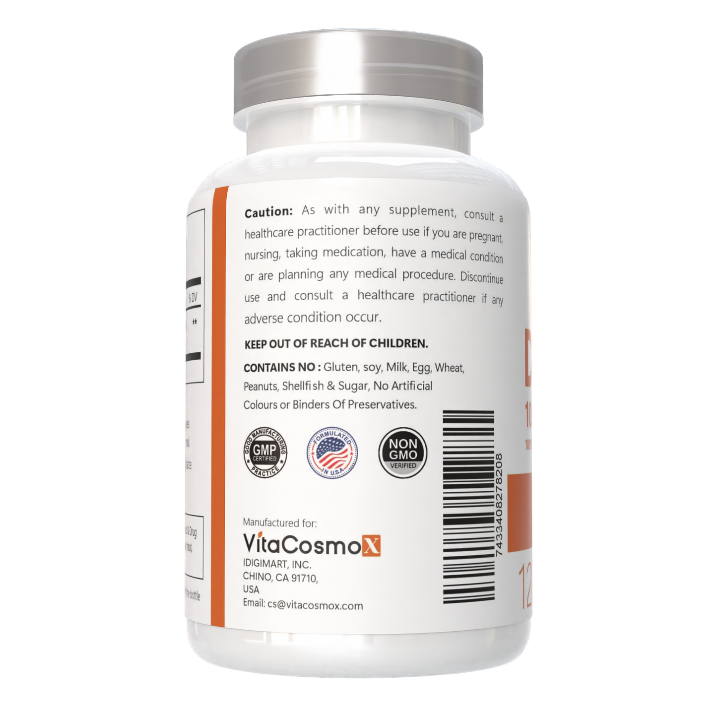 VitaCosmoX Diosmin 1,000 mg - 120 Capsules