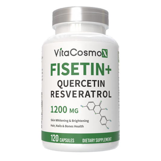 VitaCosmoX fisetin supplement front side - 120 capsules 