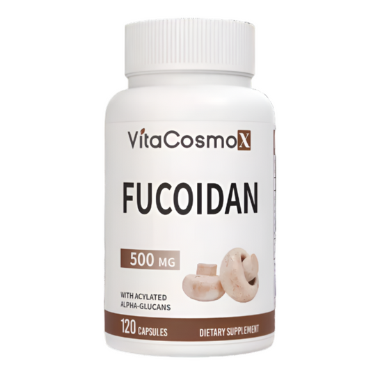 vitacosmox fuocidan pure brown seaweed extract complex 120 cap front side