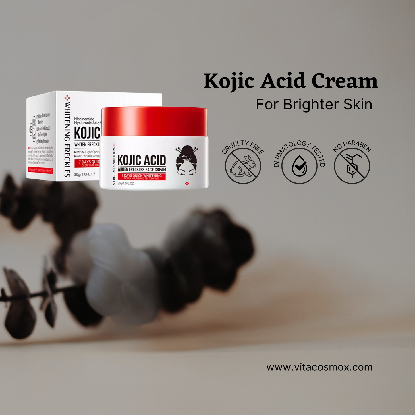 VitaCosmoX Kojic & Vitamin C Brightening Cream (30 g / 1 fl. oz)