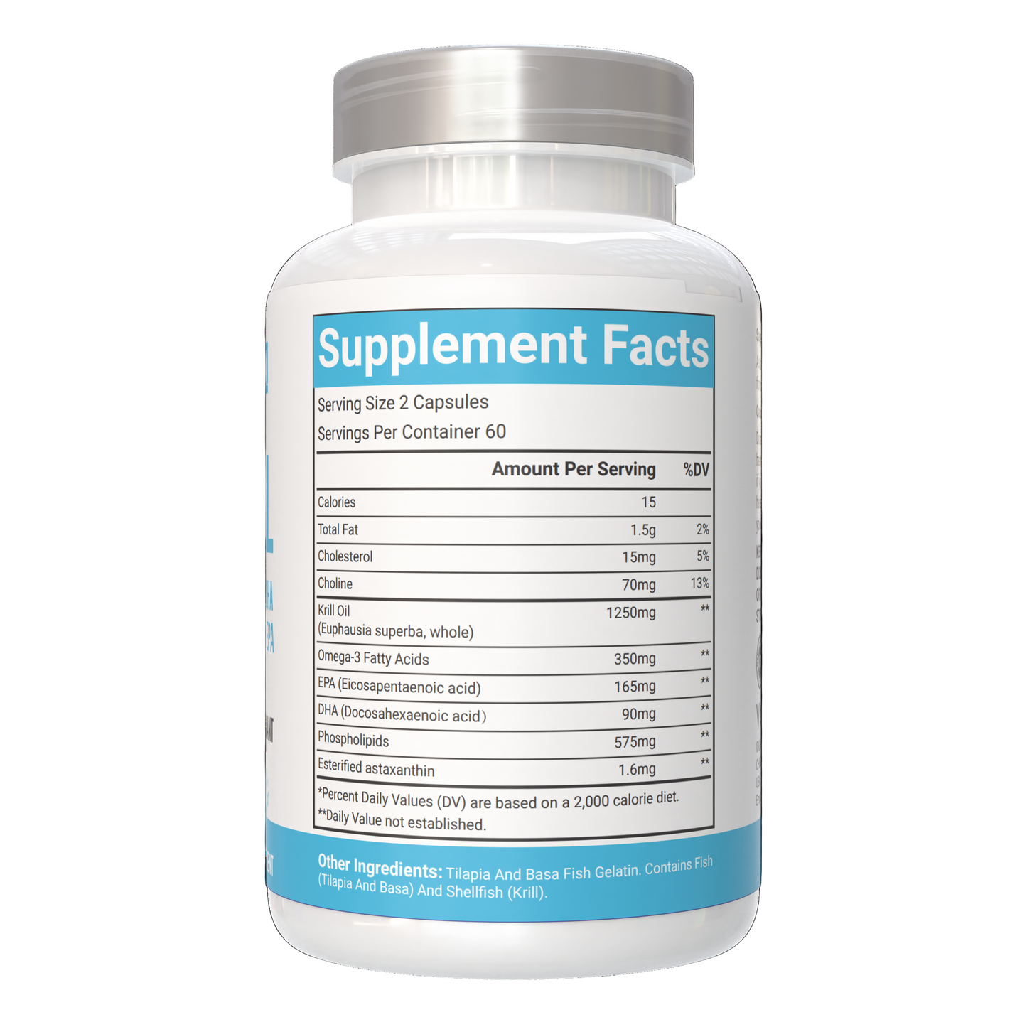 VitaCosmoX krill oil 120 caps supplement front side - 120 capsules