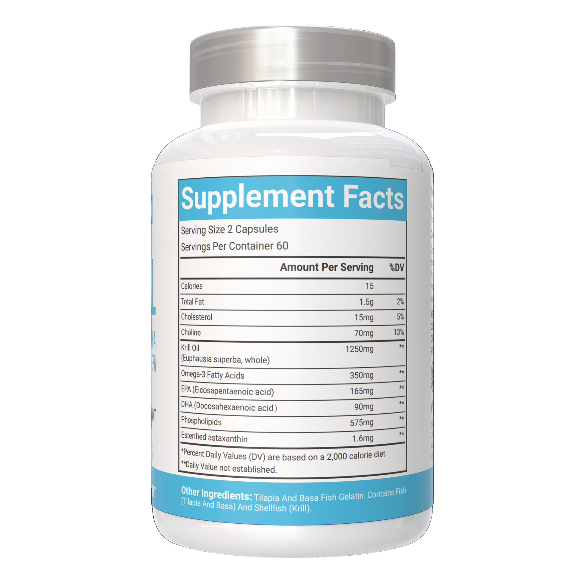 VitaCosmoX krill oil 120 caps supplement front side - 120 capsules