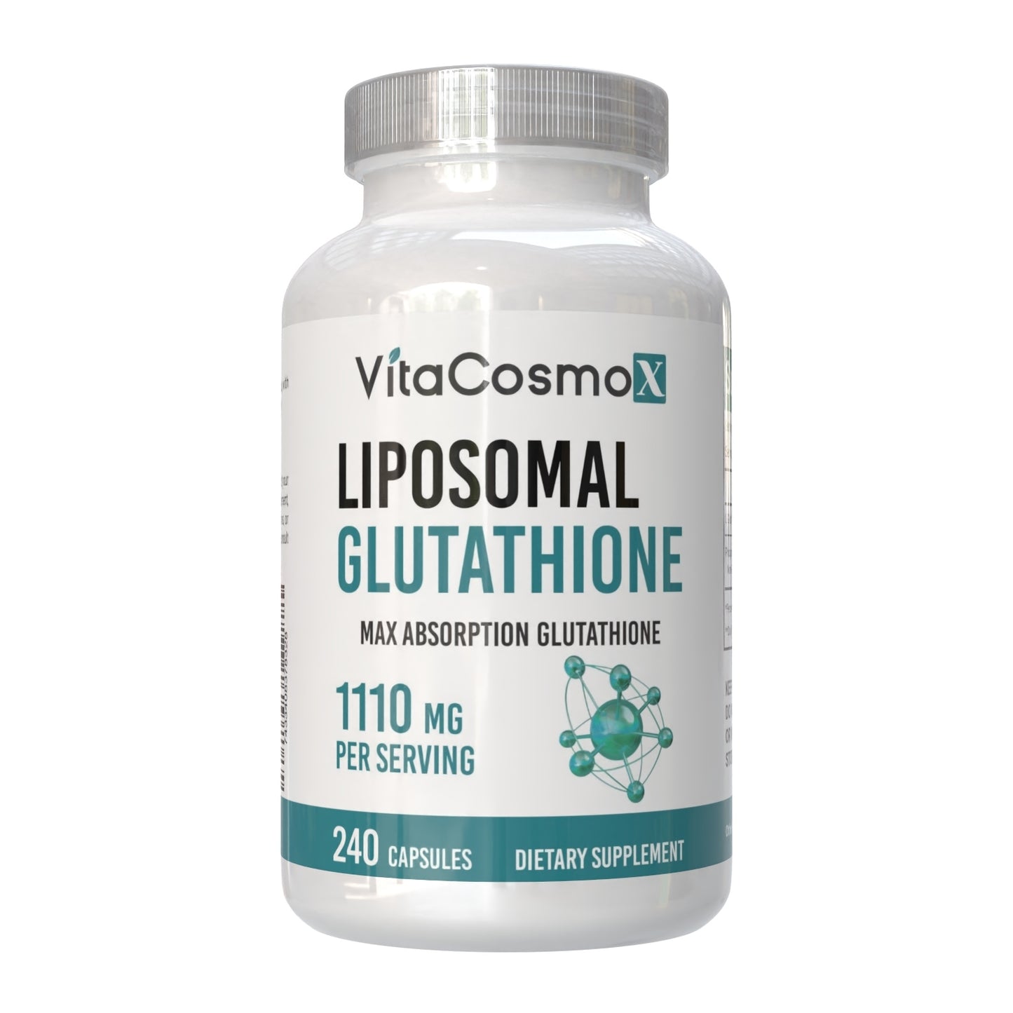 VitaCosmoX Liposomal Glutathione 1,110 mg – 240 Vegan Capsules