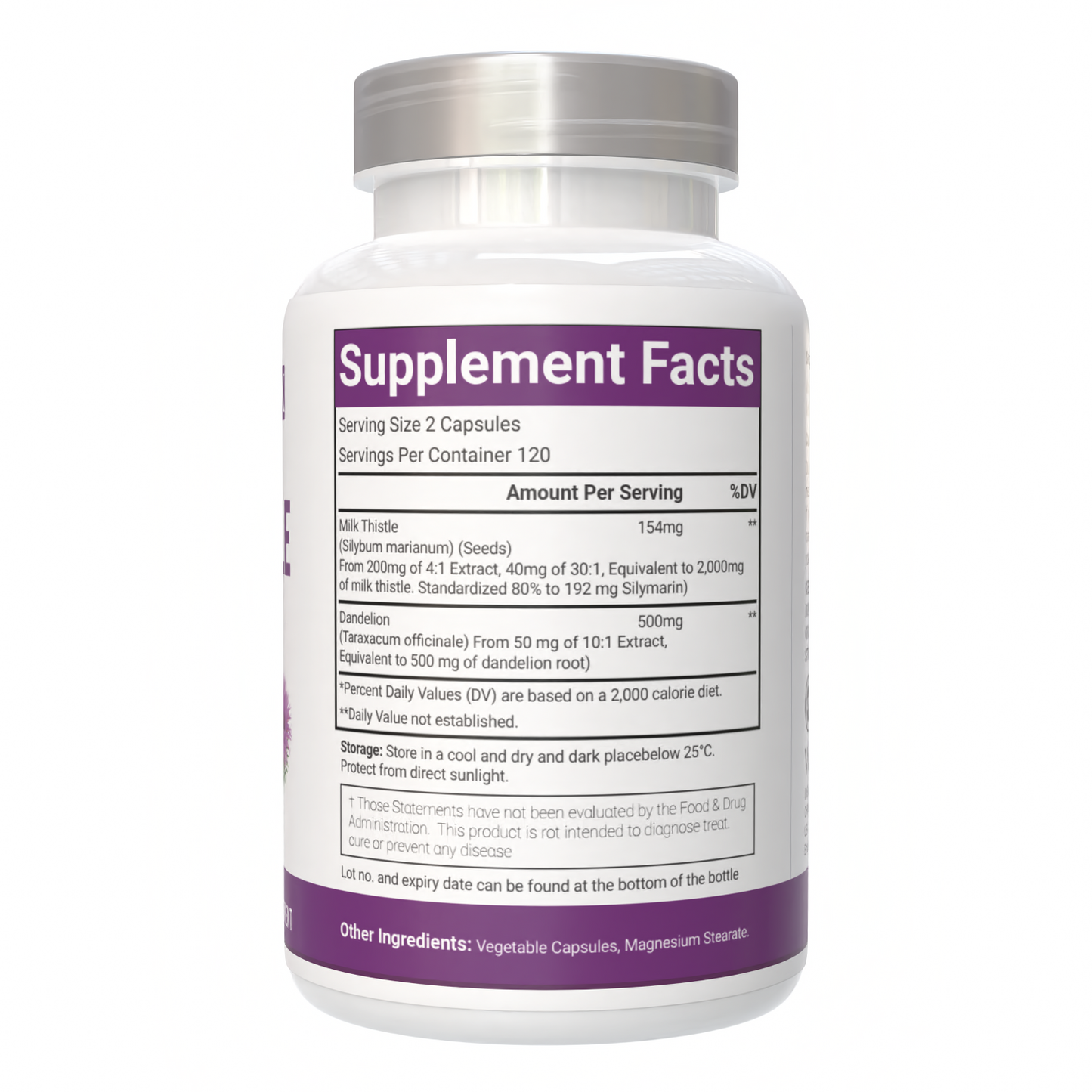 VitaCosmoX Milk Thistle 2,000 mg – 240 Vegan Capsules