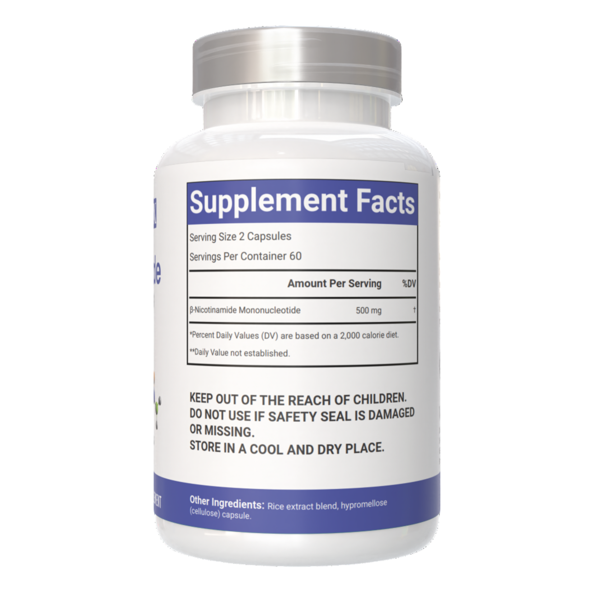 VitaCosmoX Nicotinamide supplement front side - 120 capsules 