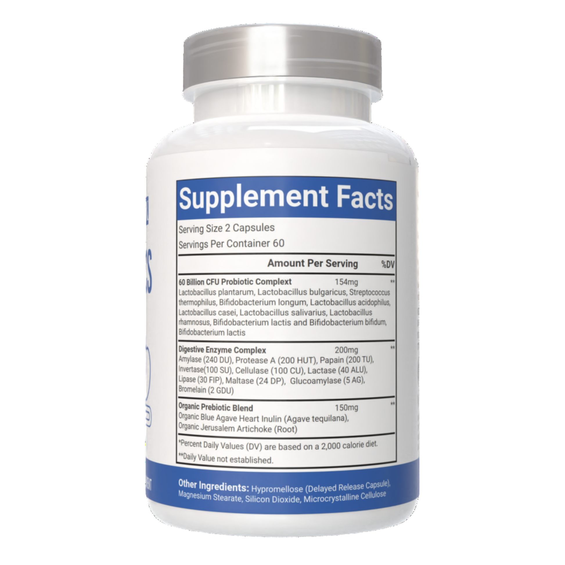 VitaCosmoX probiotics supplement fact side - 120 capsules