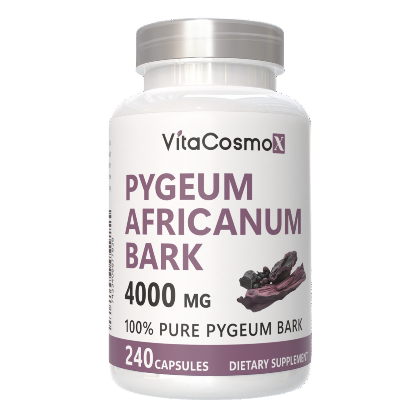 VitaCosmoX pygeum front label side - 240 capsules